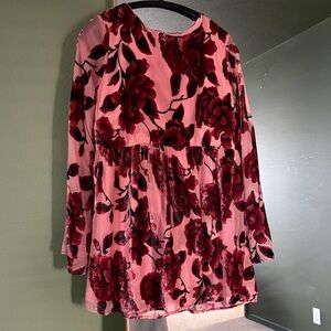Hutch Pink and Red Floral Mini Dress